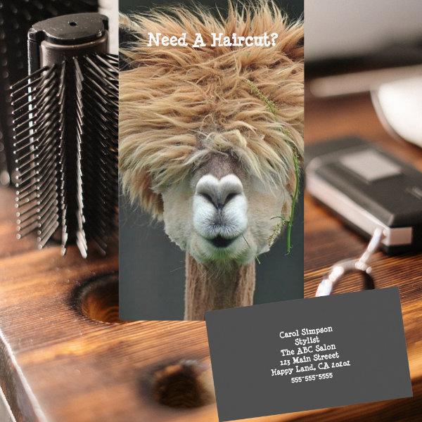 Personalized Funny Llama Hair Stylist Salon