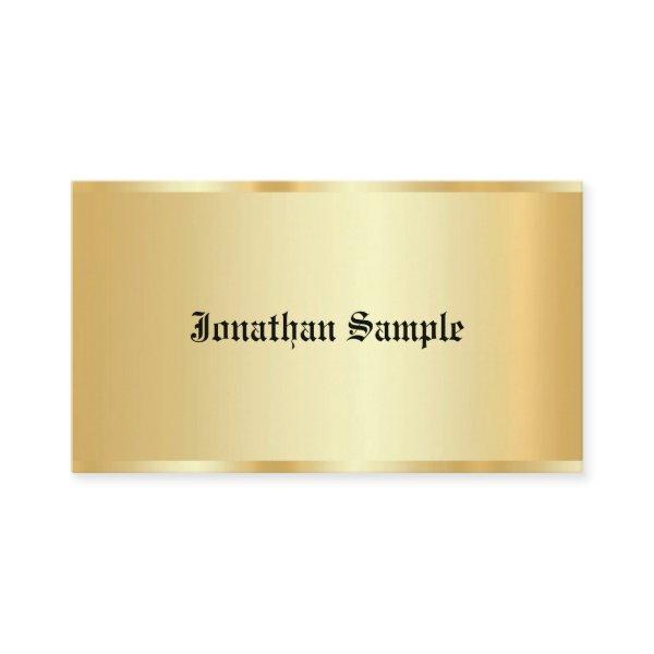 Personalized Glamour Faux Gold Template Old Text