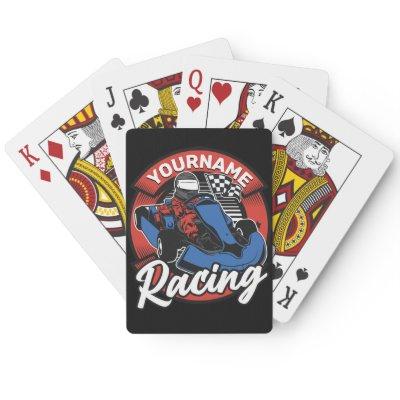 Personalized Go Kart Extreme Racing Karting Race Poker Cards
