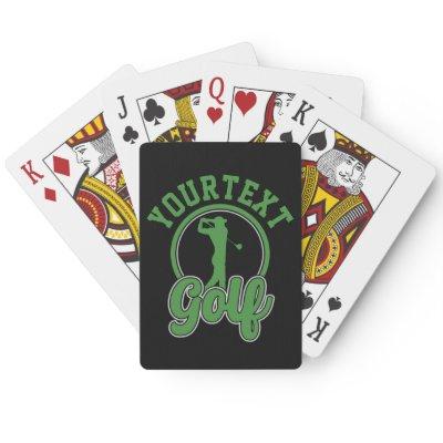 Personalized Golf ADD NAME Retro Pro Golfer Swing Poker Cards