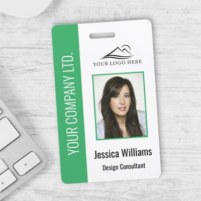 Personalized Green Corporate Employee Security ID Badge