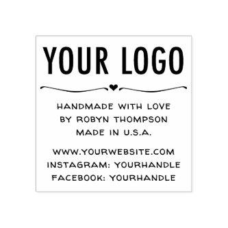 Personalized Handmade with Love Rubber Stamp