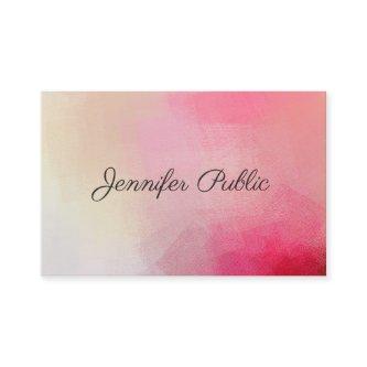 Personalized Handwritten Text Modern Elegant Pink