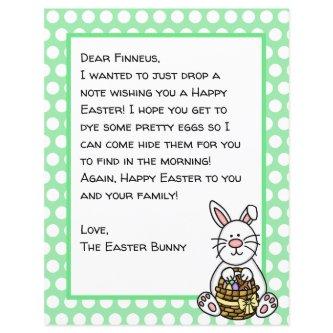 Personalized Happy Easter Bunny Letter