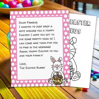 Personalized Happy Easter Bunny Letter