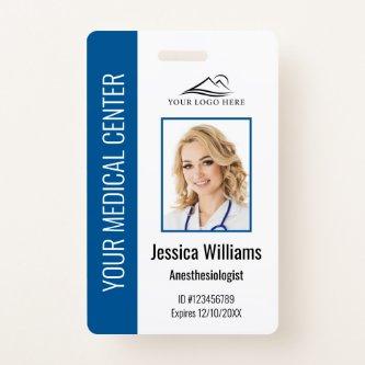 Personalized Healthcare Employee Blue ID Badge