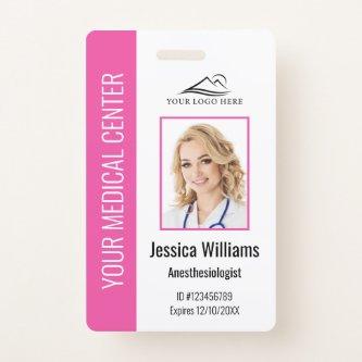 Personalized Healthcare Employee Pink ID Badge