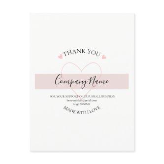 Personalized Homemade THANK YOU  Label Postcard