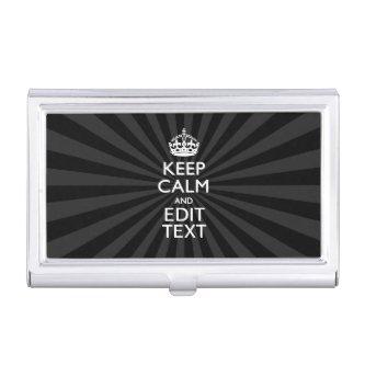 Personalized KEEP CALM and your text Creative Case For