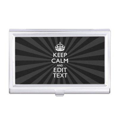 Personalized KEEP CALM and your text Creative Case For