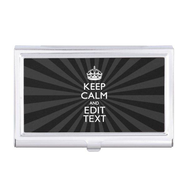 Personalized KEEP CALM and your text Creative Case For