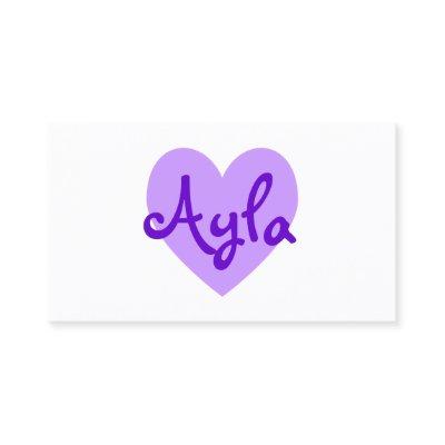Personalized Light Purple Heart on White