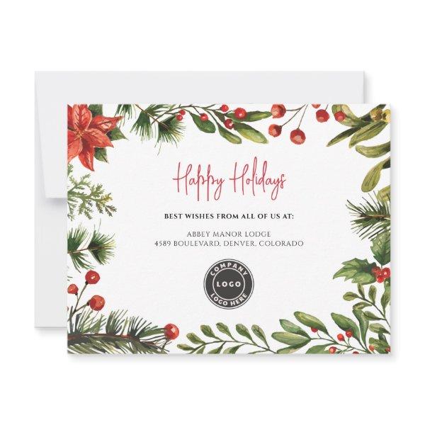 Personalized Logo Business Christmas Holidays Card