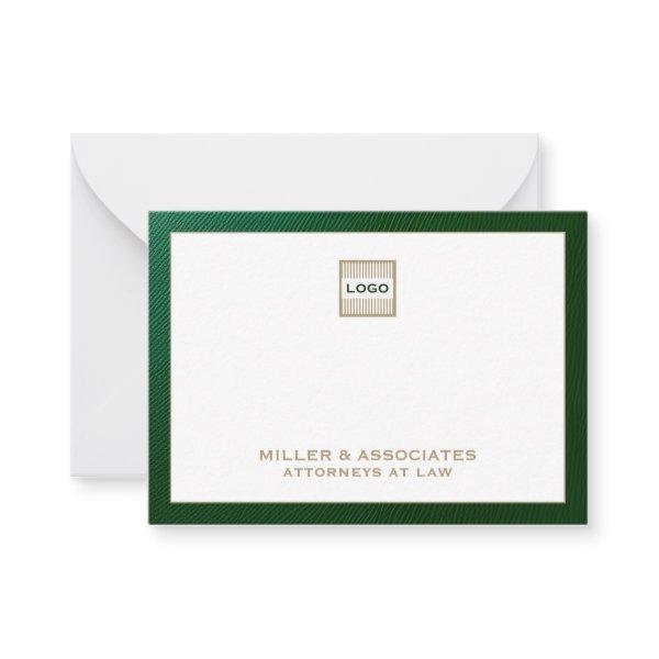 Personalized Luxury Company Logo Note Card