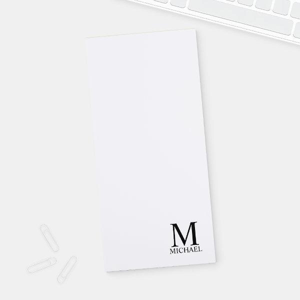 Personalized Monogram and Name Notepad