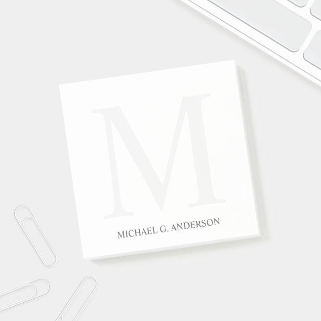 Personalized Monogram and Name Post-it Notes