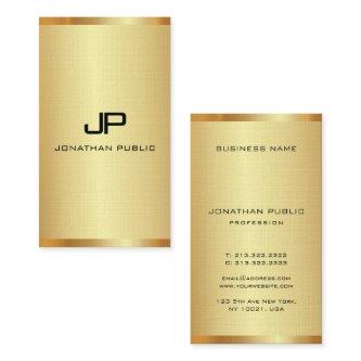 Personalized Monogram Elegant Gold Look Vertical
