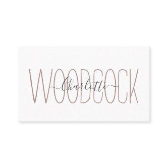 Personalized Monogram Typography Calling Card