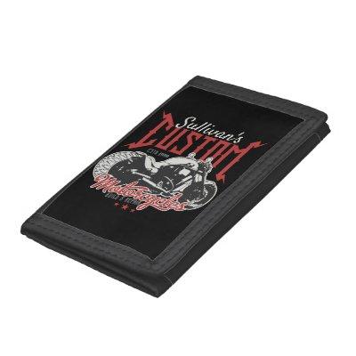 Personalized Motorcycle Big Bad Bike Biker Garage  Trifold Wallet