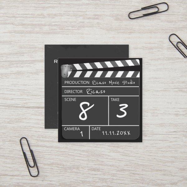 Personalized Movie Clapperboard Square