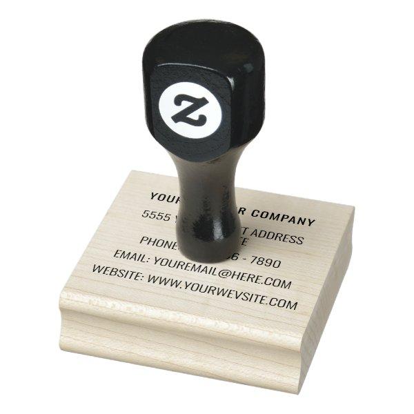 Personalized Name Address Information Rubber Stamp