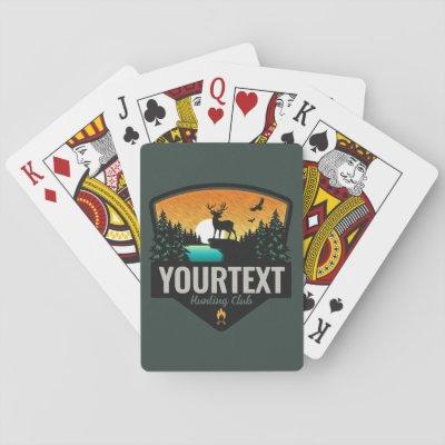 Personalized NAME Elk Hunting Wilderness Sunset  Playing Cards