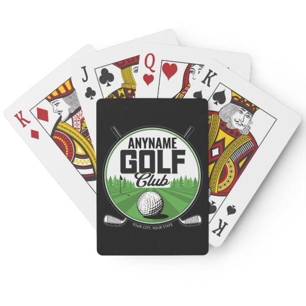 Personalized NAME Golfing Pro Golf Club Player   Poker Cards