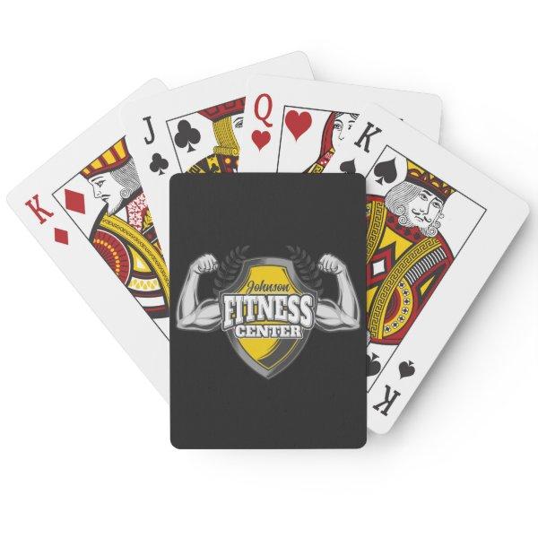 Personalized NAME Muscle Fitness Trainer Gym Poker Cards