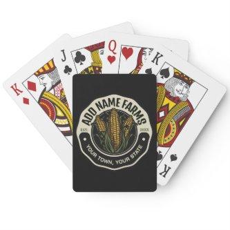 Personalized NAME Sweet Corn Garden Farm Farmer  Poker Cards