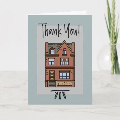 Personalized Neigborhood New Home Thank You Card