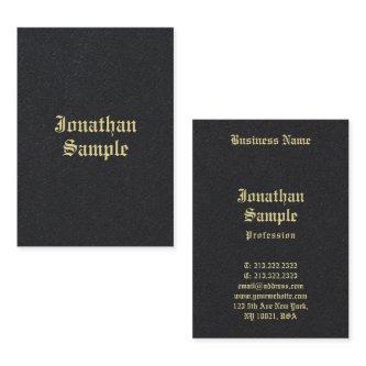 Personalized Old Style Text Black Gold Look Font