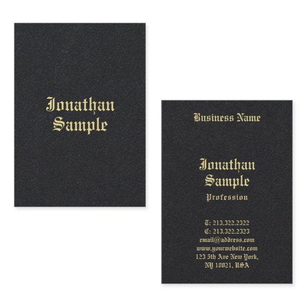 Personalized Old Style Text Black Gold Look Font