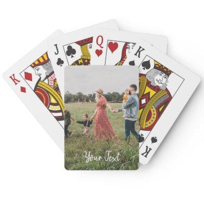 Personalized Photo & Custom Text Template Poker Cards