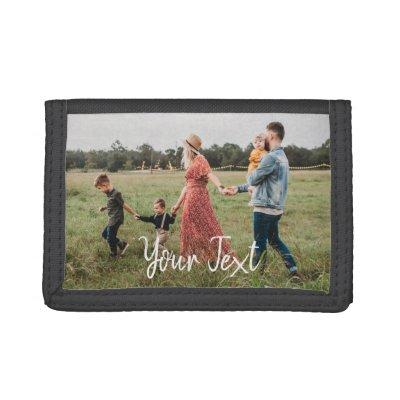 Personalized Photo & Custom Text Template  Trifold Wallet