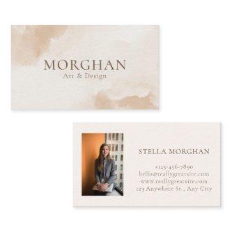Personalized Photo Elegant Terra Cotta Watercolor