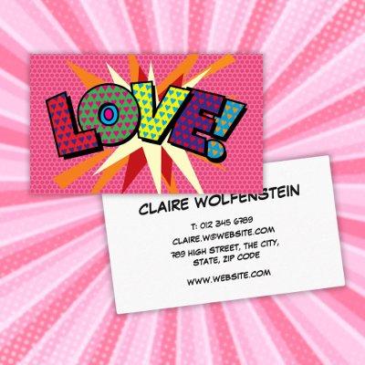 Personalized Pop Art Comic Book LOVE