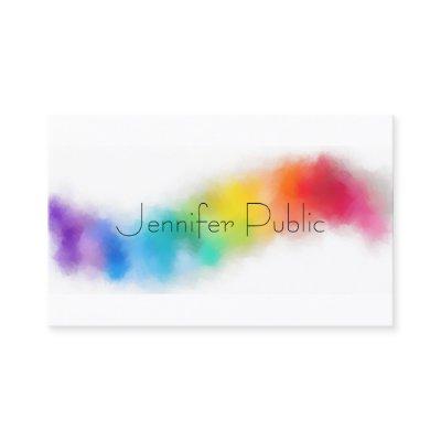 Personalized Rainbow Colors Modern Elegant Trendy