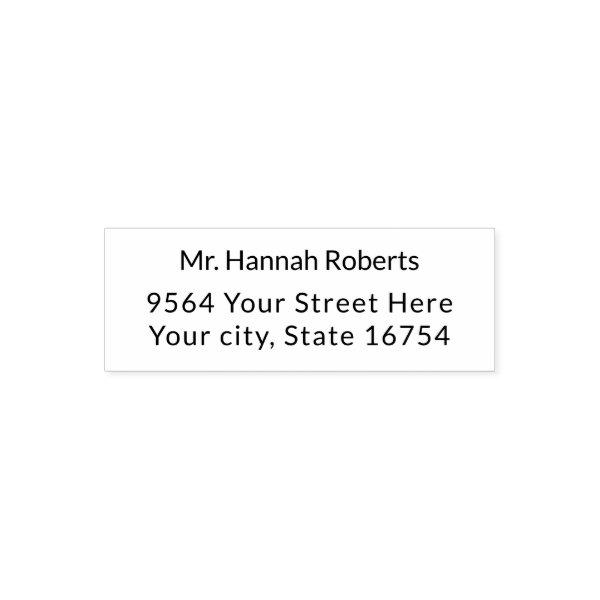 Personalized Return Address Self-inking Stamp