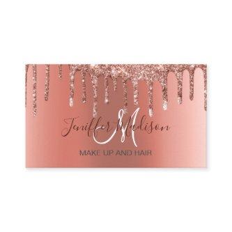 Personalized Rose Gold Glitter Drips Girly Luxury
