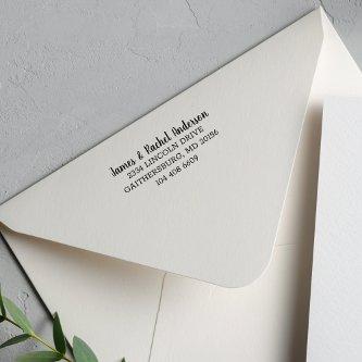 Personalized Simple Couples Return Address Self-inking Stamp