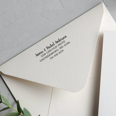 Personalized Simple Couples Return Address Self-inking Stamp