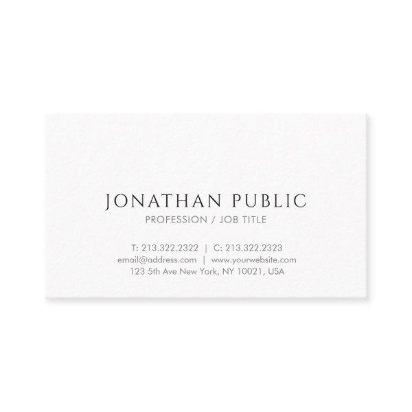 Personalized Simple Design Elegant Template Modern