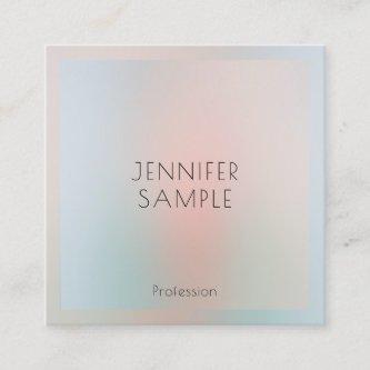 Personalized Simple Template Elegant Pastel Colors Square