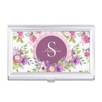 Personalized Springtime Ranunculus and Rose  Case