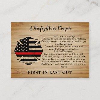 Personalized Thin Red Line Firefighter Prayer