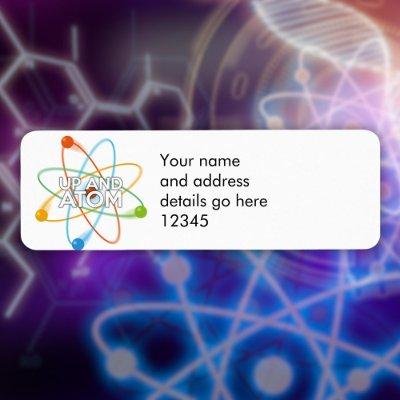 Personalized UP AND ATOM Science Address Label