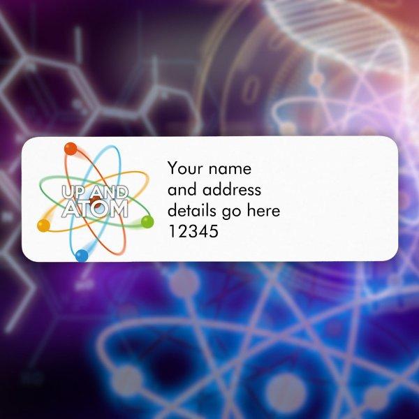 Personalized UP AND ATOM Science Address Label