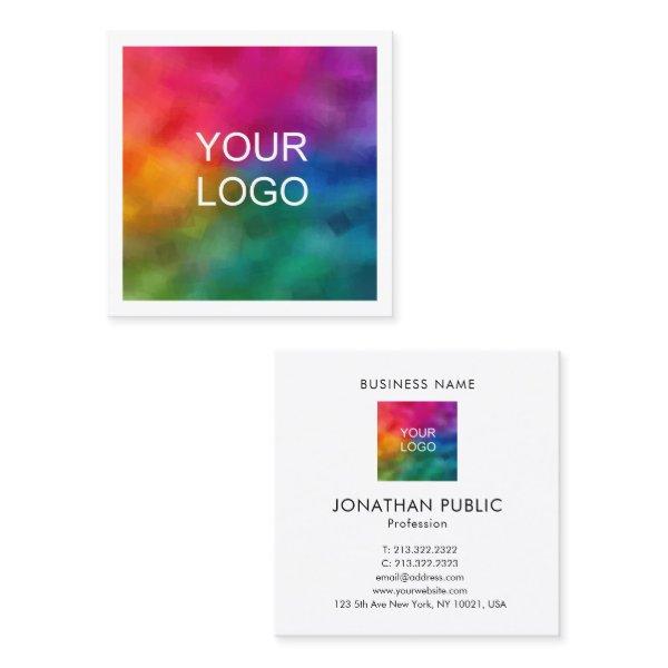 Personalized Upload Your Business Company Logo Square