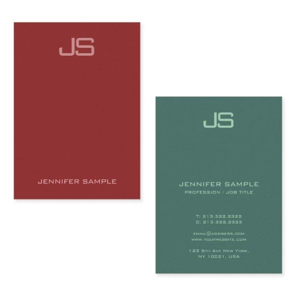 Personalized Vertical Modern Elegant Monogram