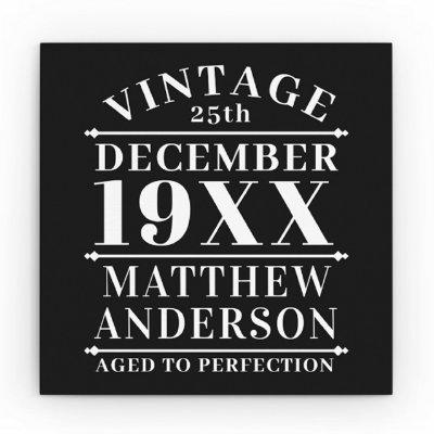 Personalized Vintage Aged to Perfection Square